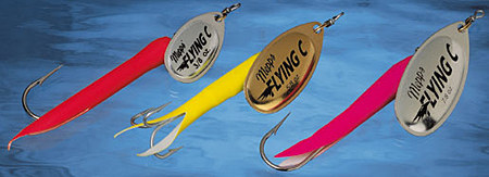 Mepps Flying C Spinner - 5/8 oz. - Chartreuse/Firetiger